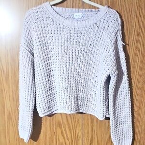 Pink Rose Women's Light Gray Sweater